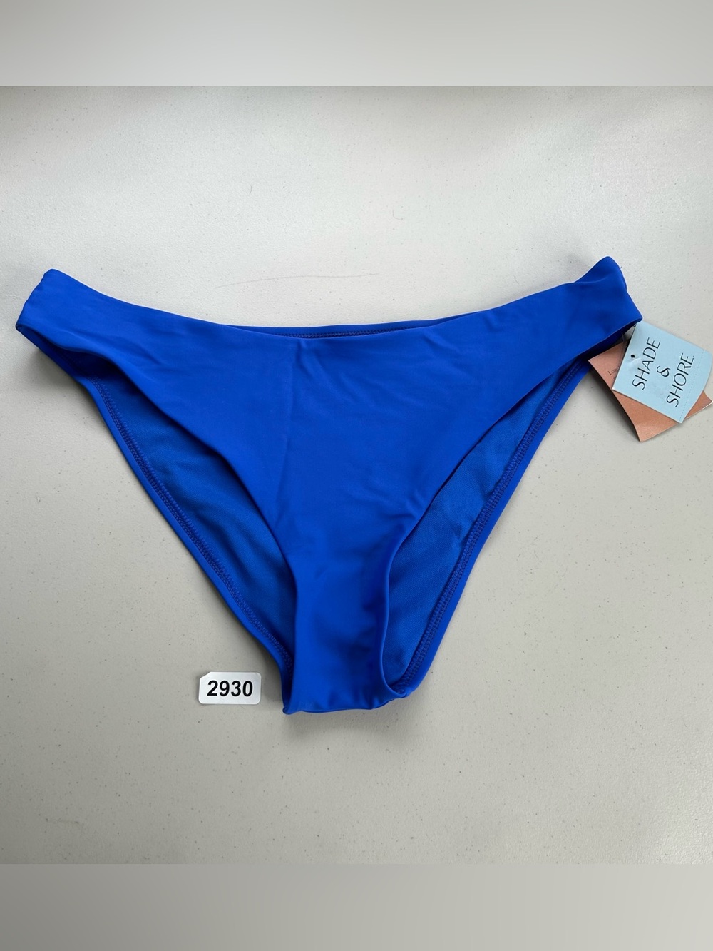 Shade & Shore Bikini Bottom XL Blue Low Rise High Leg Cheeky
